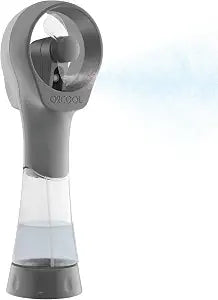 O2COOL Elite Handheld Misting Fan Battery Powered Grey