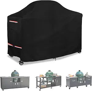 Grill Cover for 68 Inch Big Green Egg Grill Table, Waterproof Heavy Duty Outdoor Grill Cover, Kamado Ceramic BBQ Grill Cover, XL Green Egg Cover, Grill Cart Cover