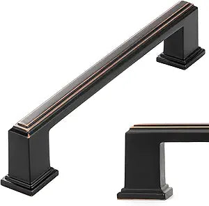KOOFIZO 10 Pack 5 Inch Cabinet Pulls - Oil Rubbed Bronze Furniture Handle for Kitchen Cupboard Door, Bedroom Dresser Drawer, Bathroom Wardrobe Hardware