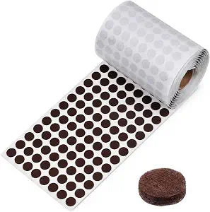 1000Pcs Felt Pads for Coaster Feet Dots for Coaster Cork Pads 3/8" Self Adhesive Felt Pad for Cabinet Bumpers Feet for Furniture Chair Legs Round Felt-Hardwood Floor Protectors for Kitchen Brown
