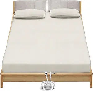 Grounding Sheets King Size - Organic Cotton and Silver Fiber Grounding Fitted Sheet with Grounding Cord White Color 80x78 Inch Size