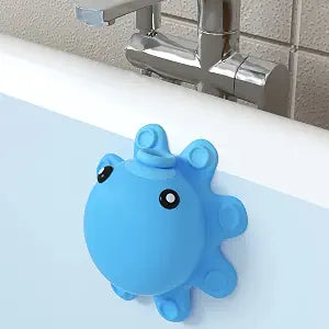 Bathtub Overflow Drain Cover Tub - Silicone Bathroom Overflow Drain Cover, Bath Tub Overflow Cover, Bathroom Spa Accessories, Adds Inches of Water for Deeper&Warmer BathBlue