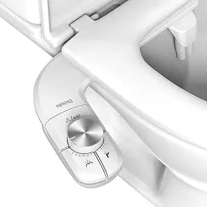 Non-Electric Bidet Attachment, Self-Clean Dual Nozzles, Adjustable Pressure