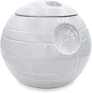 STAR WARS Death Star 10-Inch Ceramic Cookie Jar Container With Lid | Kitchen Storage For Snacks