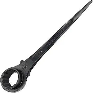 WEDO 30mm Scaffold Podger Ratchet Wrench, One Side Socket Wrench, Quick Release Spud Wrench, 11/6 Inch Socket Spud Ratchet, Length 395mm, Cr-V