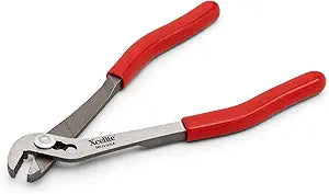 Xcelite 50CGV Forged Alloy Steel Ignition Plier with Red Cushion Grip Handle, Slip Joint, 5" Length, 1/2" Jaw Capacity, Carded
