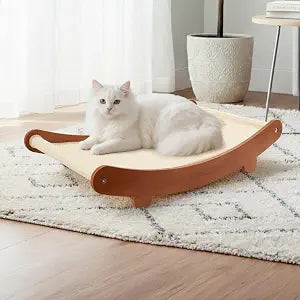 Cat Scratcher Bed, Beech Wood Cats Hammock,Cat Scratch Pad Indoor cat Toy,Durable Scratching Post, Furniture Protector for Cats' Clawing and Play,AllPurpose Size,24''*14''