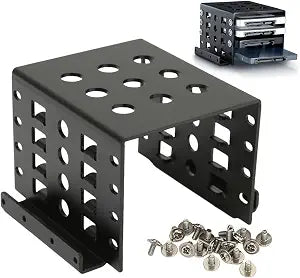 GLOGLOW 2.5 Inch HDD Mounting Rack, Hard Drive Storage Bracket (Black)