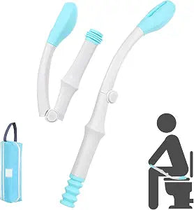 Portable Toilet Aids for Wiping - 15.7 Press to Fold Long Reach Comfort Bottom Buddy Wiping Aid - Travel Butt Wiper After Surgery for Disabled,Elderly,Pregnant
