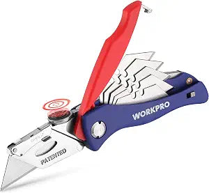 WORKPRO Folding Utility Knife, Quick-Change Box Cutter