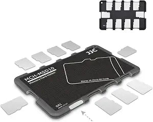 10 Slots Micro SD Card Holder Case Storage Organizer, Ultra Slim Credit Card Size Lightweight Portable TF MSD Memory Card Storage
