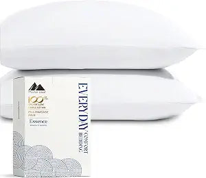 Mayfair Linen 2 Pack Organic Cotton Queen Pillow Cases Set of 2, White