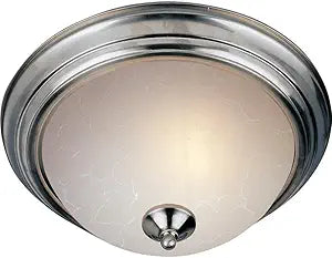 Maxim Lighting Essentials 1-Light Flush Mount | Satin Nickel Finish | Transitional Flush Mount | Ideal for Bedrooms, Hallways & Entryways | Dimmable | 5840ICSN