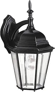 Kichler Madison 17" 1 Light Wall Light with Clear Beveled Glass in Black