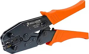 Paladin Tools PA1305 Professional Crimping Tool - Crimp Insulated Terminals & Lugs - 22-10 AWG Wire Crimper