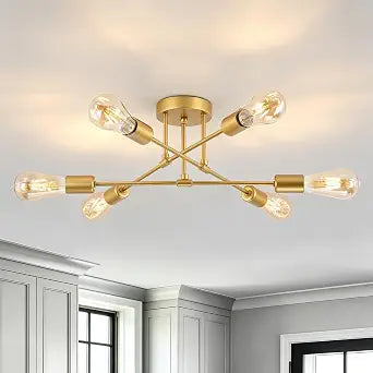 6-Lights Modern Sputnik Chandelier