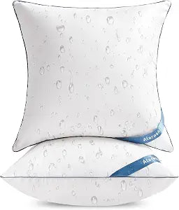Atarashi 22 x 22 Outdoor Pillow Inserts(Set of 2) - Waterproof Decorative Square Throw Pillows for Couch Sofa Bed Patio Furniture, Garden & Patio, White 22x22 inch