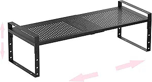 Multi-Functional Metal Shoe Rack, Space-Saving, Perfect for Entryway, Closet, Bathroom, etc. - Sturdy and Durable, High Weight Capacity(1PACK/Black/Medium)