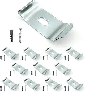 Amazing Drapery Hardware Vertical Blind Bracket Clips for 1-1/2 Inch Headrail with Mounting Screws and Plugs - 12 Pack