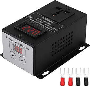 10000W Variable Speed Controller SCR Voltage Controller Fit for Router Fan Electric Motors Rheostat AC 120V 220V 25A Max