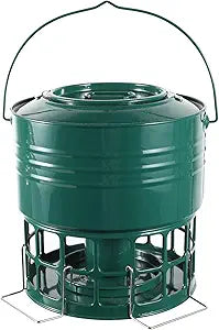 KOL Wild Bird Feeder, 8-10LBS Large Capacity Outdoor Hanging Feeder with 32 Access Holes, Locking Top Helps Reduce Squirrel Stealing, Easy to Clean, Attracts Cardinals Finches (Jasper)