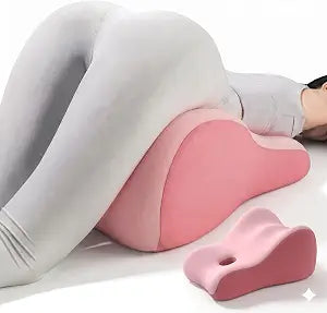 Ergonomic Memory Foam Wedge Pillow for Couples, Intimacy & Love Pillow for Adult Play, Bed Reading Cushion for Back Pain and Acid Reflux Relief (Pink)