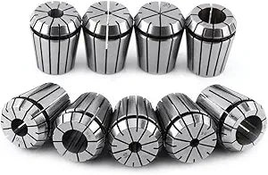9pcs ER32 Spring Collet Set for CNC Workholding Engraving Machine and CNC Milling Lathe Chuck Tool 2/4/6/8/10/12/16/18/20mm(14mm Not included)