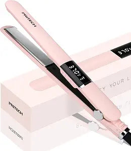 PRITECH Flat Iron Hair Straightener, 1’’Plate Titanium with Adjustable Temp