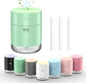SZO Plant Humidifier Indoor, 500ml Green with Colorful Lights