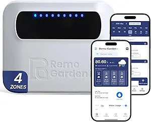 Smart Sprinkler Controller  4 Zone WiFi Irrigation Controller with App, Weather-Based Scheduling, Easy DIY Setup