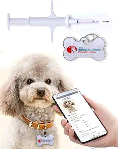 RexID 1.25mm7mm Pet Microchip Implant Kit Together with Smart ID Tag for Connecting Pet Owner Immediately by Anybody Anywhere with Mobile Phone (2, Pet Microchip Kit)