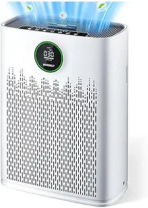 Air Purifiers for Home Large Room, Cover Up to 2400 Ft┬▓ with True HEPA Filter, Smart Mode, PM2.5 Air Quality Display, 22dB Sleep Mode, Aromatherapy with 2X-Purification & 360┬░Air Outlet, HAP603