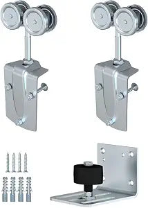 Heavy-Duty Galvanized Steel Exterior Sliding Barn Door Roller Kit