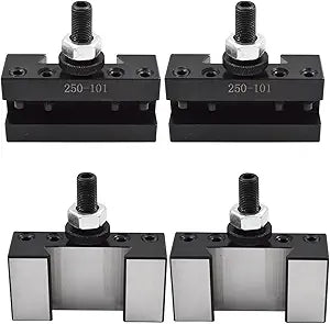 kimllier 4Pcs AXA 250-101 Quick Change Turning and Facing Lathe Tool Post Holder Fit for 250-111 or 250-100 Tool Post 12 Inch Swing Dia