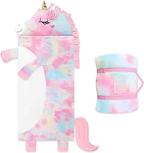 Toddler Nap Mat,Elephant Kids Sleeping Bag 6727,Extra Large Slumber Bag Thick with Removable Pillow for Girls Boys,Soft Plush Roll Up Sleeping Mat Lightweight for Preschool,Daycare,Travel