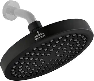Shower Head High Pressure Rain Premium Quality Luxury Design Anti-Clogging Silicone Nozzles Adjustable Replacement for Bathroom Shower Heads (6 inch Round) (Matte Black)