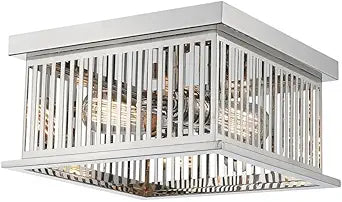 Z-Lite 333F2PN 2 Light Flush Mount, Polished Nickel