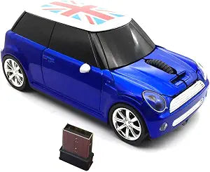 Kamouse Sports Car Shaped Wireless Mouse 3 Button Optical Mouse Ergonomic Gaming Mice with USB Receiver for PC Computer Laptop Gift