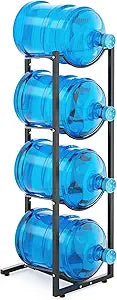 MYLOLF 5 Gallon Water Jug Holder : 4 Tier Water Jug Stand Holder for 5 Gallon Water Dispenser- 5 Gal Water Bottle Storage Rack Organizer for Home Kitchen Garage (4 Tier)