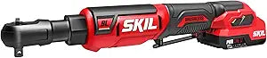 SKIL PWR CORE 12 Brushless 12V 3/8-Inch Ratchet Wrench Kit, Includes 2.0Ah USB-C Battery and 20W Charger - RW5763A-11