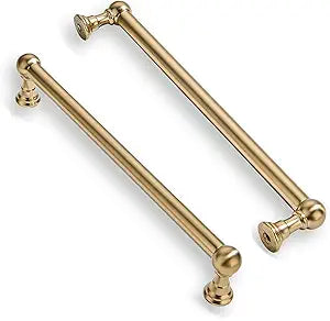 5 Pack Champagne Bronze Cabinet Pulls - Elegant Satin Brass Handle for Drawers and Cabinets, 10 Inch Hole Center, Modern Kitchen & Bathroom Hardware.