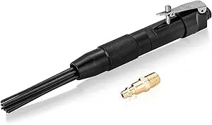 NATGAI Compact Air Needle Scaler, Pneumatic Rust Paint Remover with 12 Needles, Needle Gun Air Tool with 1/4" NPT Fitting for Weld Slag Cleaning, Rust Removal, Auto Repair