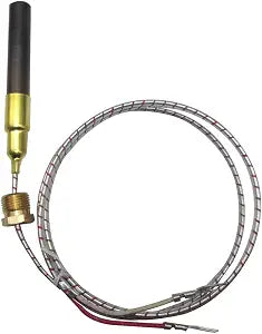 750mv Thermocouple for Heat Glo Heatilator,Fireplace Thermopile Replacement Fireplace&Stove Accessories for Fire Gas Stoves Heat&Glo Gas Stoves Oven Water Heater&Frying Furnace (24", Aluminum)