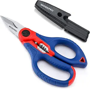 WORKPRO Stainless Electricians Scissors, 6.4" Electrician Shears