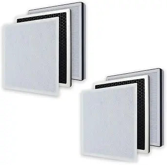 PUREBURG Replacement Filter Compatible with Oregon Scientific CF8410 & Ivation IVAHAP300 & SereneLife PSLAPU35 Air Purifier,2-Pack H13 HEPA 4-Stage Filtration Activated Carbon
