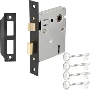 Mortise Lock Latch Replacement Parts, Matte Black Finish