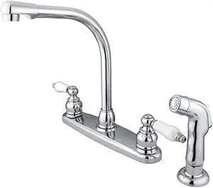 Kingston Brass KB711SP Victorian Centerset Kitchen Faucet, Polished Chrome