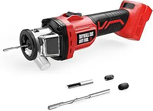 Cordless Drywall Cut Out Tool Compatible with Milwaukee M18/18V Battery, Rotary Saw with 1/8" and 1/4" Collets, 30000 RPM, Compact Spiral Saw for Cutting Wood Drywall,Sheetrock,Wood (Tool Only)