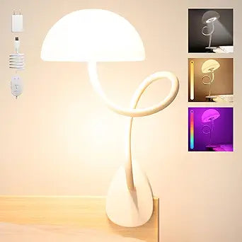 Shroommate Dorm Room Essential Clip On Bed Light for Dorm Room - White
