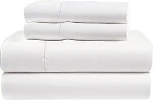 Tencel Sheets 4 Piece for Full Size Bed - 100% Eucalyptus Lyocell Full Sheets Set - Soft, Cooling & Breathable for Hot Sleepers - 16 Deep Pockets Hotel Quality Bedding Set - White